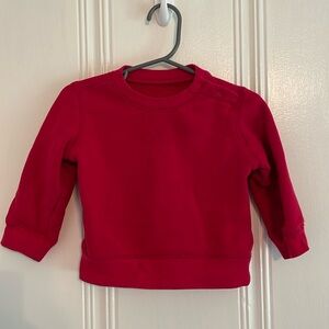 Two Primary sweatshirts, 12 to 18 months, grey/red bundle